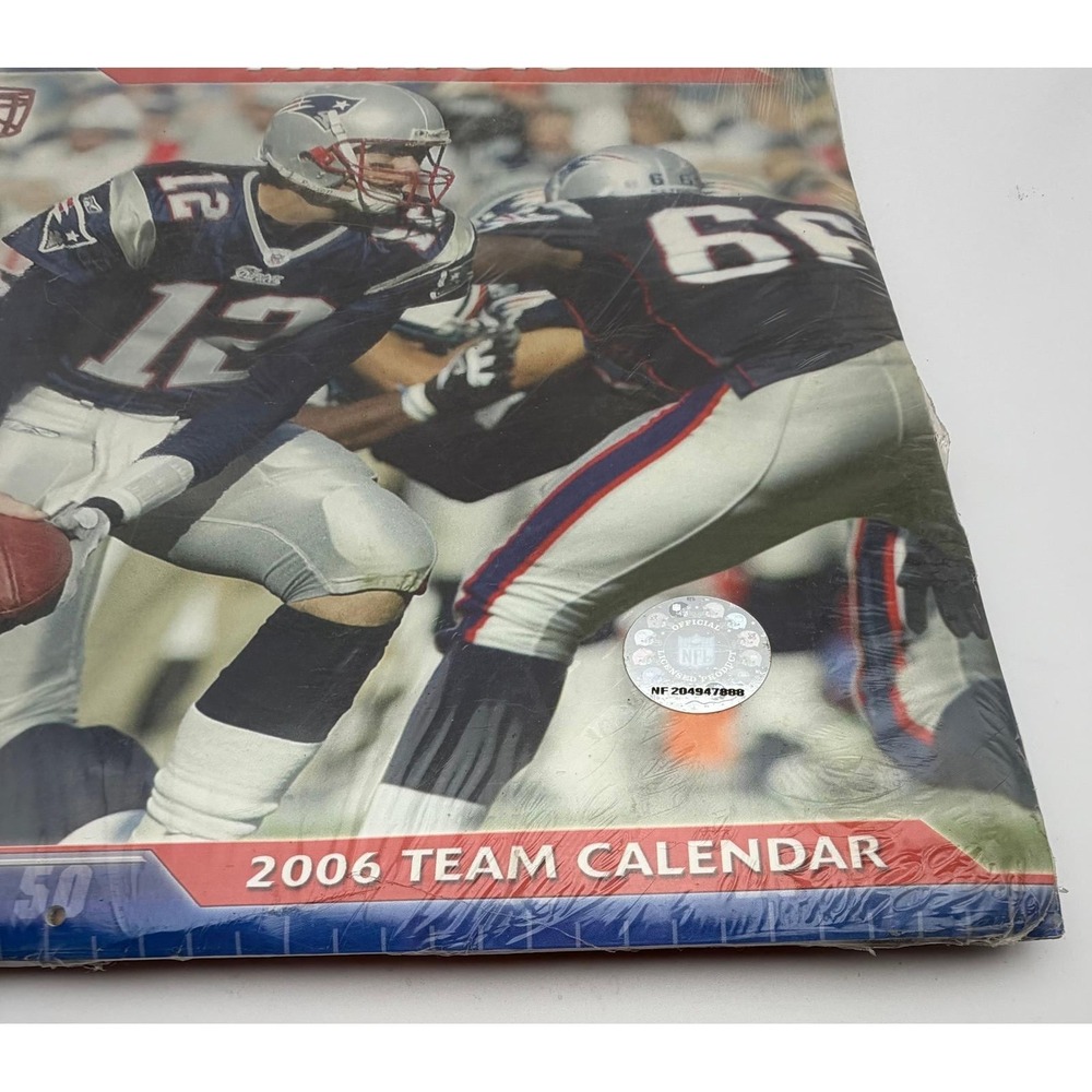 New England Patriots 2006 Team Calendar Tom Brady John F Turner NFL Sealed K110 - Picture 2 of 7